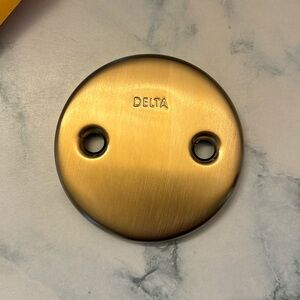 Delta Champagne Bronze Overflow Plate & Screws